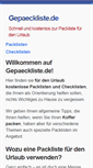 Mobile Screenshot of gepaeckliste.de