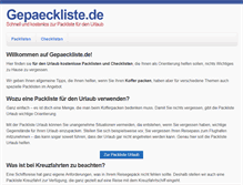 Tablet Screenshot of gepaeckliste.de